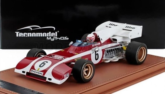 Tecnomodel 1:18 - Modell racerbil - Ferrari 312 B2 1972 South Africa GP Clay Reg