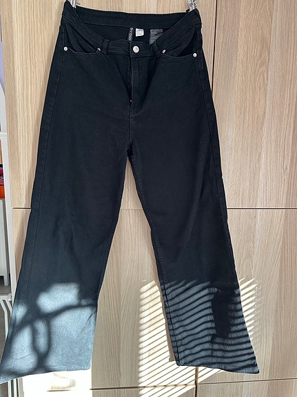 H&M tweedbukse L svart