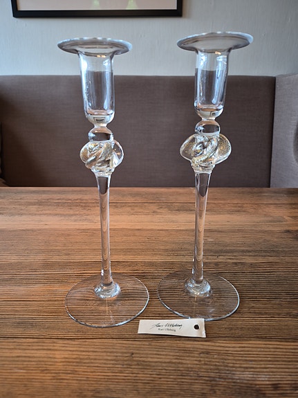 Kari Ulleberg 2 stk glasslysestaker