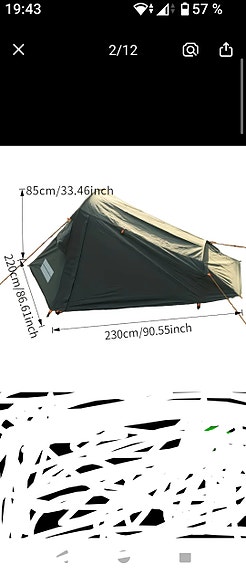 Telt for 1 person, grønt