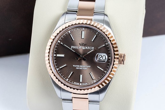 Philip Watch - Caribe Urban - Brown - Rose Gold - Swiss Made - 39 mm - FREE SHIP