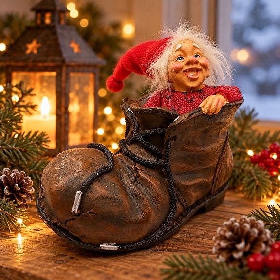 🎅❤️ Søt vintage støvlenisse – sjarmerende julepynt! ❤️🎅