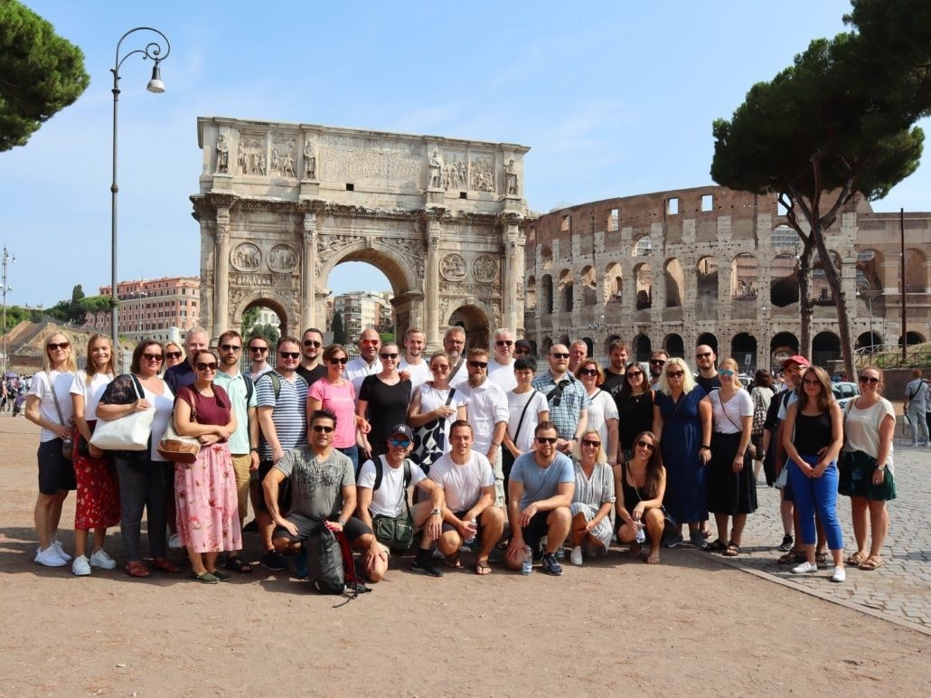Her er vi på en hyggelig tur til Roma