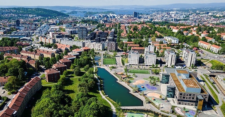 Vestre parkdrag og Tiedemannsparken på Ensjø ble ferdigstilt våren 2021