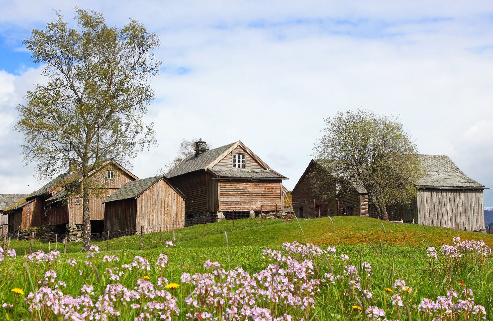 Mølstertunet hos Voss folkemuseum. Foto: Kjell Herheim