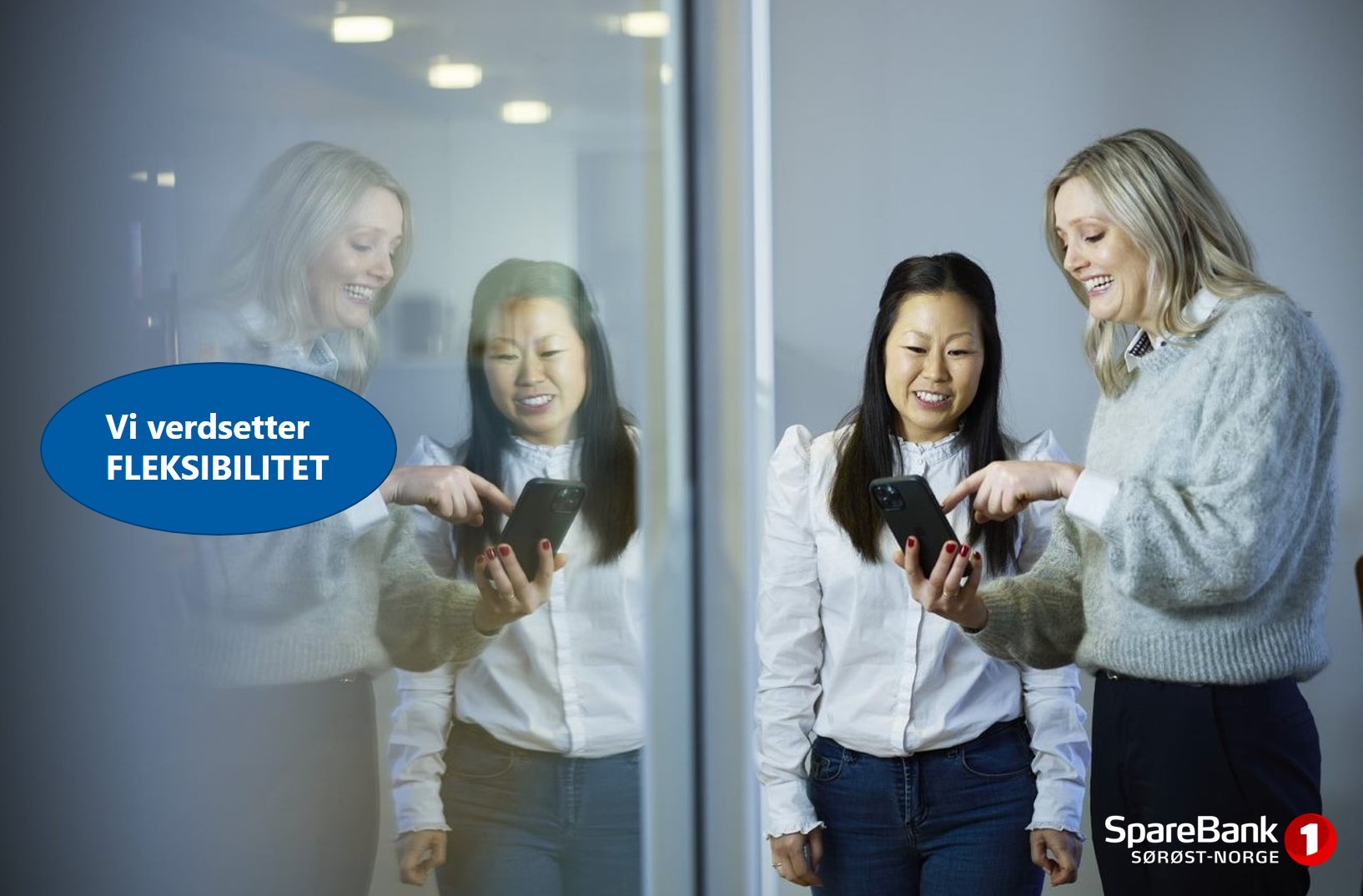 Vi er en arbeidsplass hvor den enkelte medarbeiders behov og bankens mål går hånd i hånd