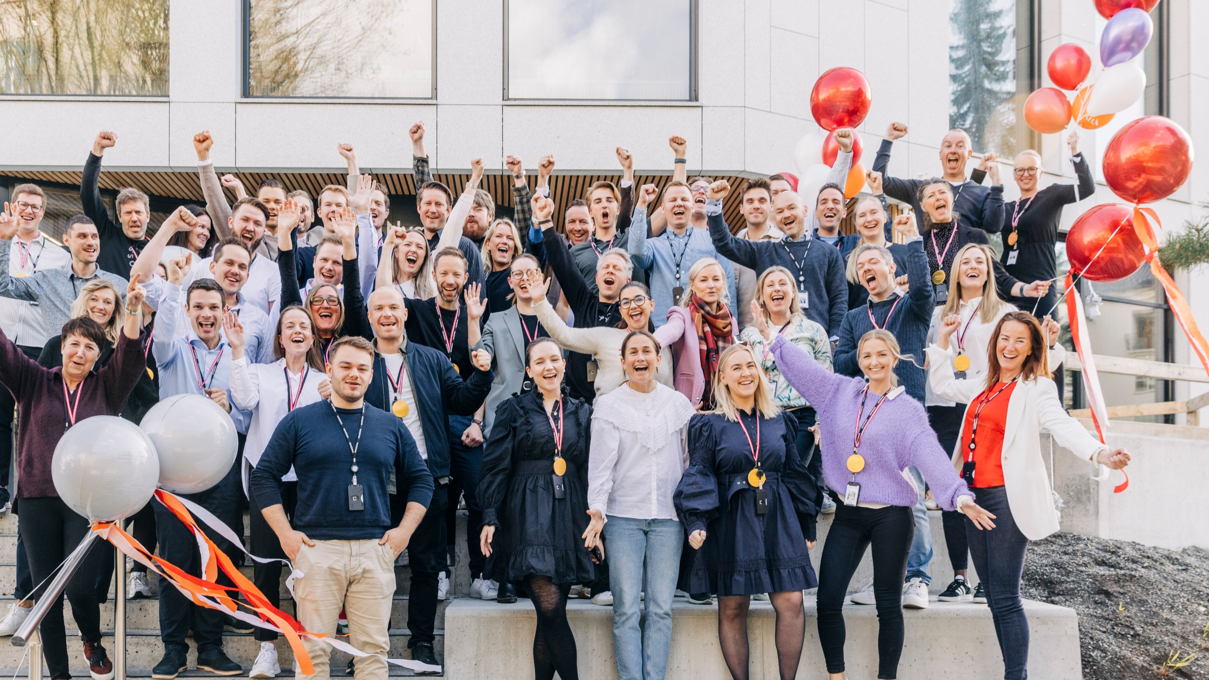 Glade medarbeidere fra Bergen