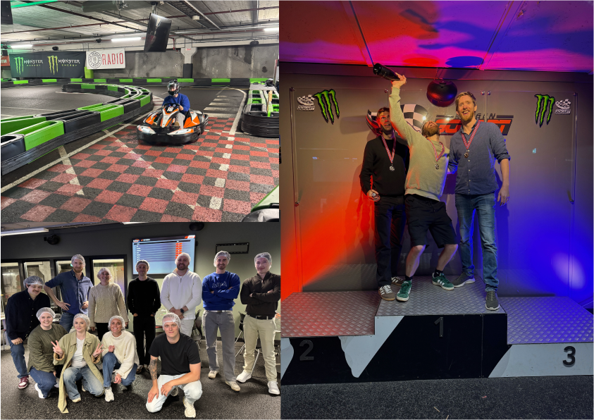 Her var vi på gokart med jobben!