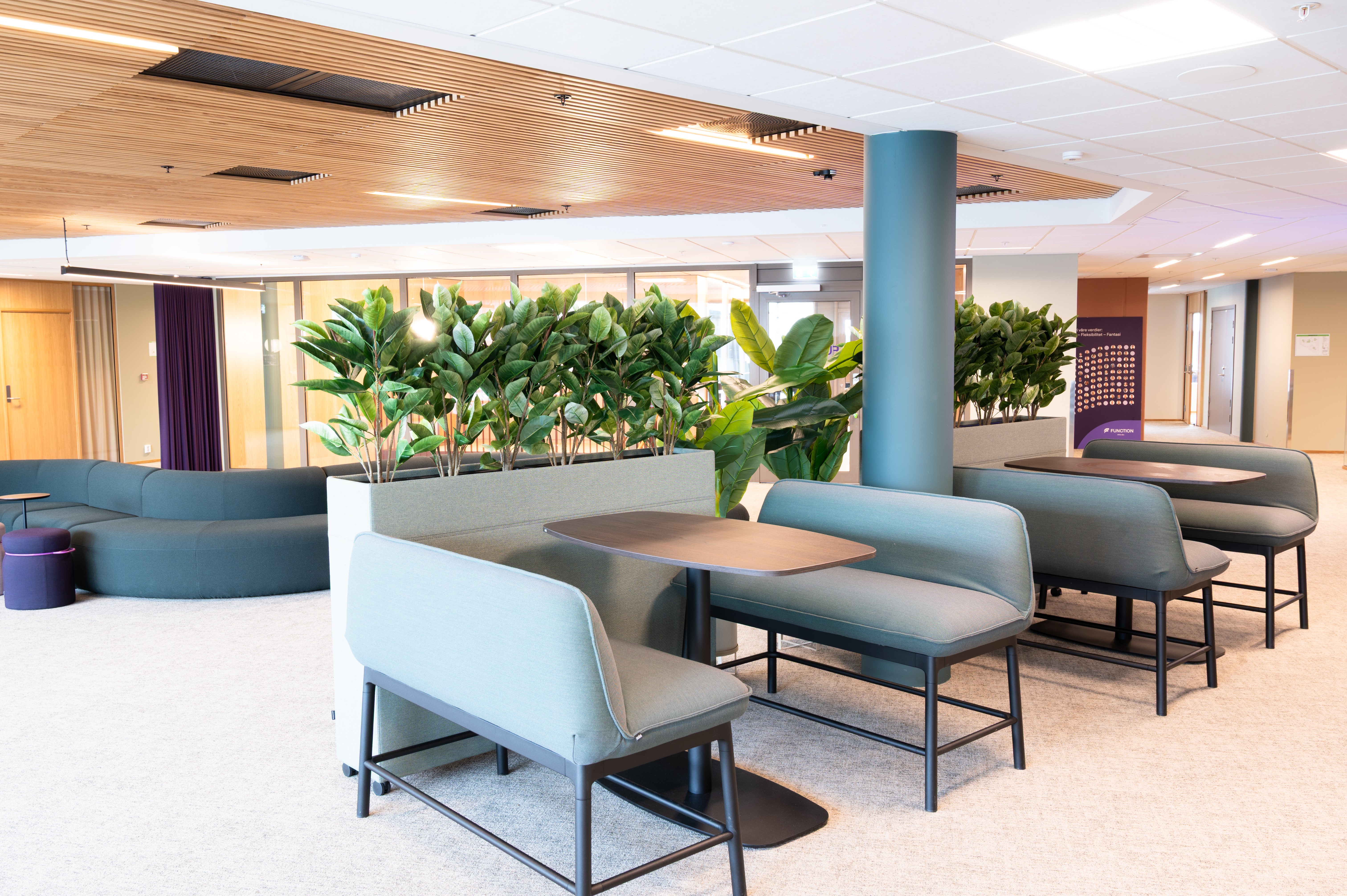 Sosialsone:
Et sted for gode pauser, uformelle møter og ny energi i hverdagen.