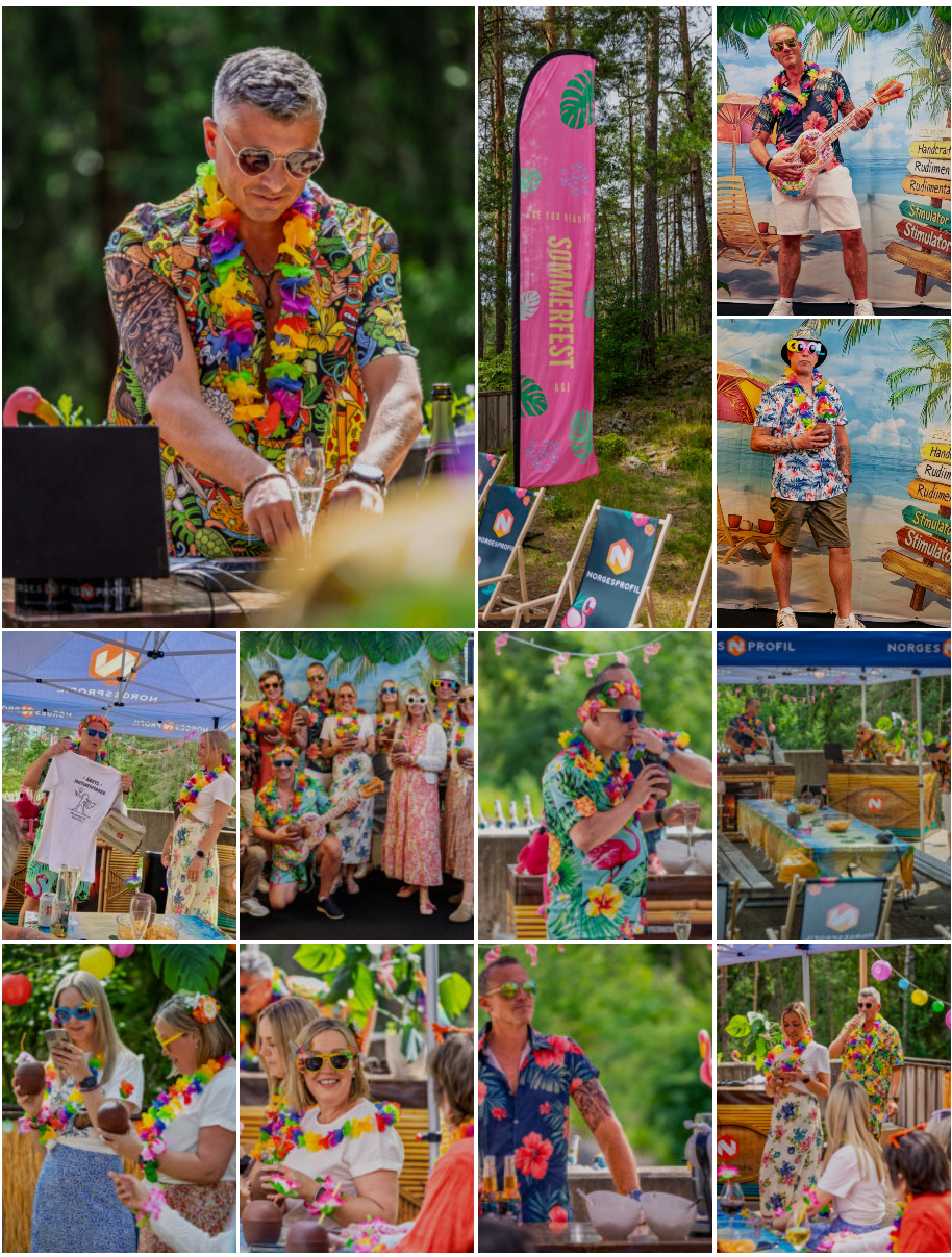 Vi har årlig sommerfest som alltid er veldig gøy!