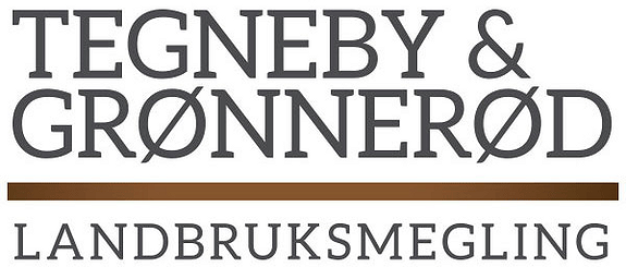 Logo for TEGNEBY & GRØNNERØD LANDBRUKSMEGLING AS.